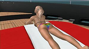 Seks 3D w willach, szczęśliwy facet w serii jachtingu