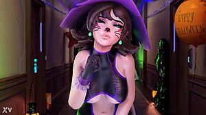 Kiriko's sexy Halloween costume leads to intense anal sex and assfucking