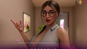 Massive-titted coworker seduces in 3D cartoon cuckoldry