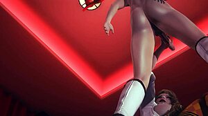 Ongeremde Hentai 3D: Kluizenaar handjob en trio met interne zaadlozing en orale ontvangst - Japanse en Aziatische manga-gebaseerde videogame porno