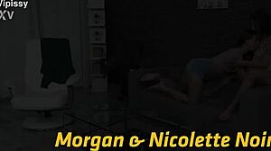 Intímne stretnutie v kúpeľni s Morgan a Nicolette Noir