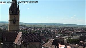 Sibiu, Roemenie's redlight district bekeken van bovenaf