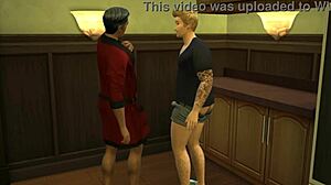 Sims 4 Wicked Whims memberikan threesome gay yang panas dengan ayah mertua